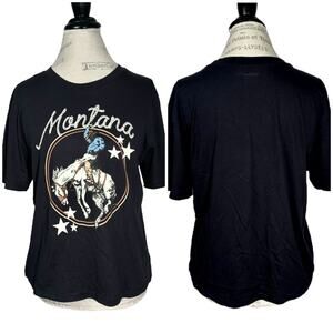 Rebellious One | Women | Montana Western Cowboy Boxy Novelty Graphic Tee | Large